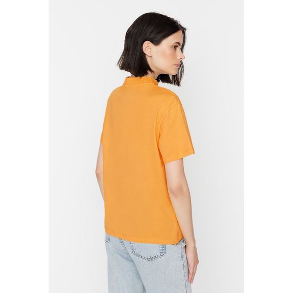 NWT Trendyol Women Regular Standing collar Knit T-Shirt - Picture 5 of 9